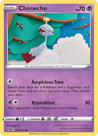 Chimecho (72/185) Reverse Holofoil [SWSH: Vivid Voltage] Pokemon Single Pokémon