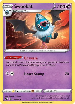 Swoobat (74/185) [SWSH: Vivid Voltage] Pokemon Single Pokémon