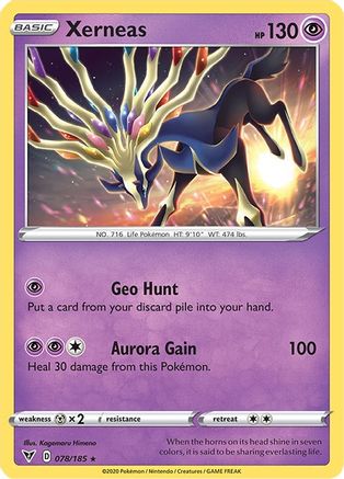 Xerneas (78/185) Reverse Holofoil [SWSH: Vivid Voltage] Pokemon Single Pokémon