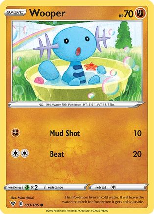 Wooper (83/185) Reverse Holofoil [SWSH: Vivid Voltage] Pokemon Single Pokémon