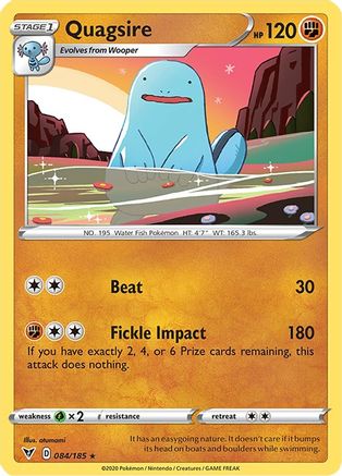 Quagsire (84/185) Reverse Holofoil [SWSH: Vivid Voltage] Pokemon Single Pokémon