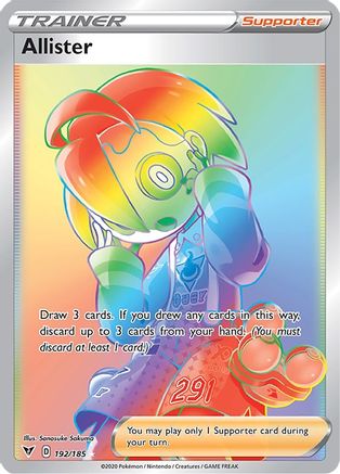Allister (Secret) (192/185) - [SWSH: Vivid Voltage] Holofoil Pokemon Single Pokémon