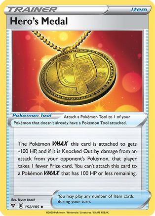 Hero's Medal (152/185) [SWSH: Vivid Voltage] Pokemon Single Pokémon