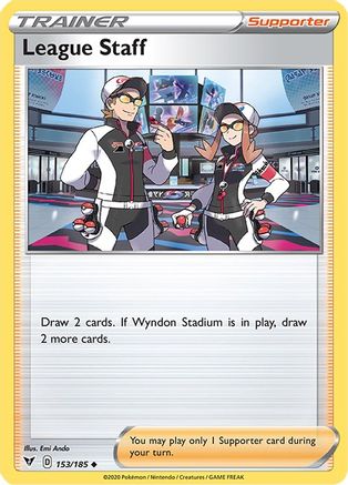 League Staff (153/185) Reverse Holofoil [SWSH: Vivid Voltage] Pokemon Single Pokémon