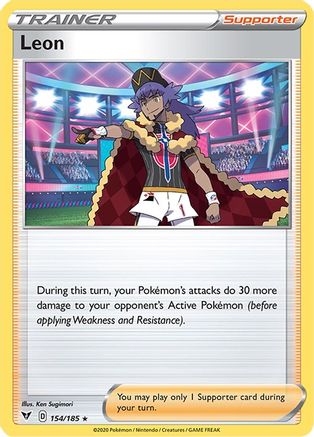 Leon (154/185) Reverse Holofoil [SWSH: Vivid Voltage] Pokemon Single Pokémon