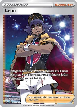 Leon (Full Art) (182/185) Holofoil [SWSH: Vivid Voltage] Pokemon Single Pokémon