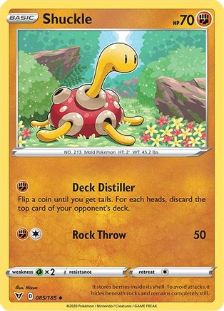 Shuckle (85/185) Reverse Holofoil [SWSH: Vivid Voltage] Pokemon Single Pokémon