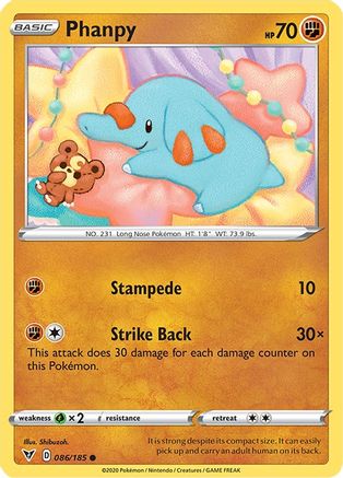 Phanpy 86/185 [SWSH: Vivid Voltage] Pokemon Single Pokémon