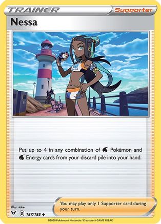Nessa (157/185) Reverse Holofoil [SWSH: Vivid Voltage] Pokemon Single Pokémon