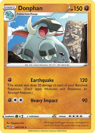 Donphan (87/185) [SWSH: Vivid Voltage] Pokemon Single Pokémon