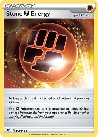 Stone Fighting Energy (164/185) Reverse Holofoil [SWSH: Vivid Voltage] Pokemon Single Pokémon