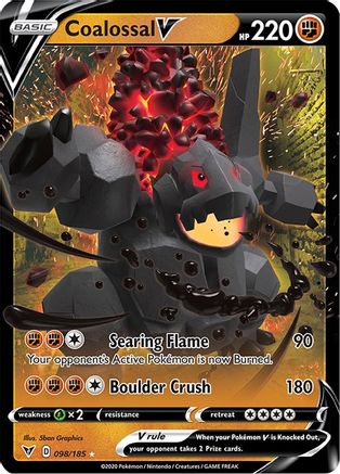 Coalossal V (98/185) Holofoil [SWSH: Vivid Voltage] Pokemon Single Pokémon