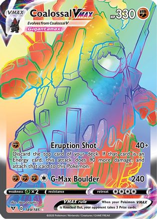 Coalossal VMAX (Secret) (189/185) Holofoil [SWSH: Vivid Voltage] Pokemon Single Pokémon
