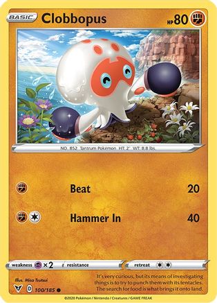 Clobbopus (100/185) Reverse Holofoil [SWSH: Vivid Voltage] Pokemon Single Pokémon