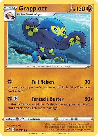 Grapploct (101/185) Reverse Holofoil [SWSH: Vivid Voltage] Pokemon Single Pokémon