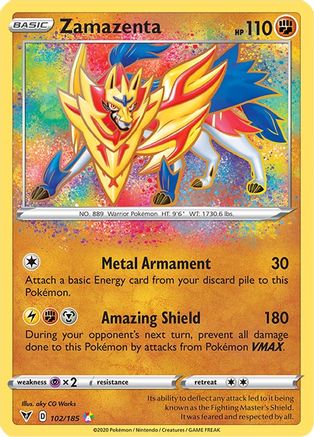 Zamazenta (102/185) Holofoil [SWSH: Vivid Voltage] Pokemon Single Pokémon
