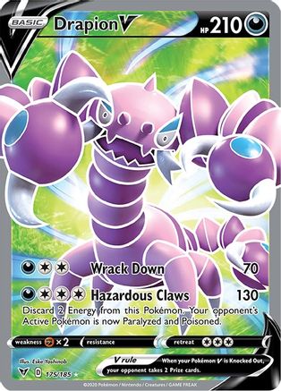 Drapion V (Full Art) (175/185) Holofoil [SWSH: Vivid Voltage] Pokemon Single Pokémon