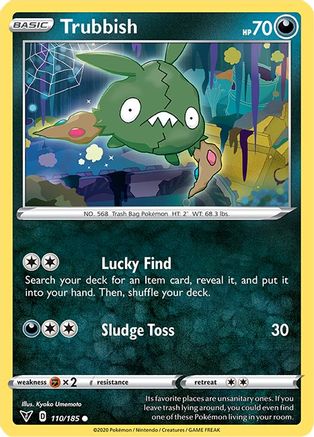 Trubbish (110/185) Reverse Holofoil [SWSH: Vivid Voltage] Pokemon Single Pokémon
