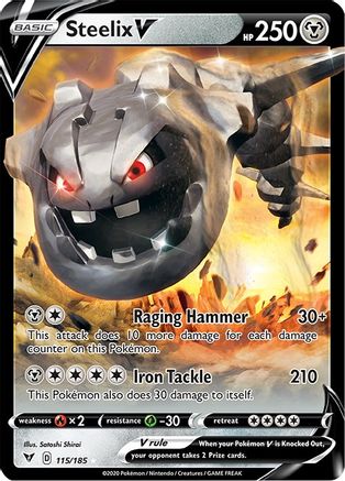Steelix V (115/185) Holofoil [SWSH: Vivid Voltage] Pokemon Single Pokémon