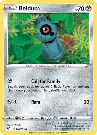 Beldum (116/185) Reverse Holofoil [SWSH: Vivid Voltage] Pokemon Single Pokémon
