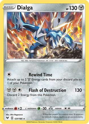 Dialga (121/185) Reverse Holofoil [SWSH: Vivid Voltage] Pokemon Single Pokémon