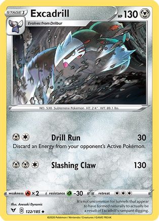 Excadrill (122/185) Reverse Holofoil [SWSH: Vivid Voltage] Pokemon Single Pokémon