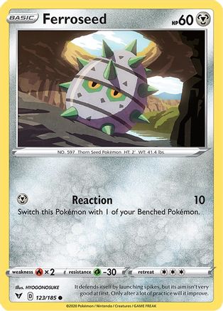 Ferroseed (123/185) Reverse Holofoil [SWSH: Vivid Voltage] Pokemon Single Pokémon