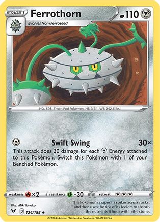 Ferrothorn (124/185) Reverse Holofoil [SWSH: Vivid Voltage] Pokemon Single Pokémon