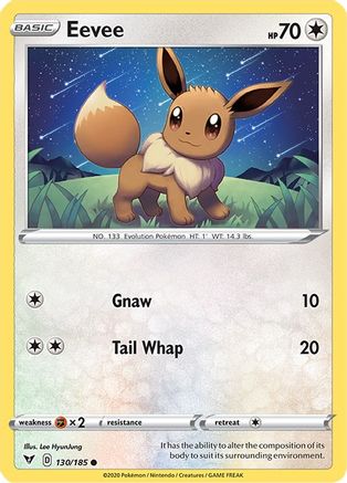 Eevee (130/185) Reverse Holofoil [SWSH: Vivid Voltage] Pokemon Single Pokémon