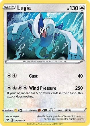 Lugia (132/185) Reverse Holofoil [SWSH: Vivid Voltage] Pokemon Single Pokémon