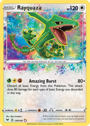 Rayquaza (138/185) Holofoil [SWSH: Vivid Voltage] Pokemon Single Pokémon