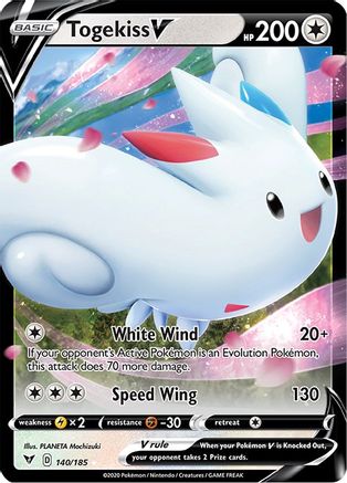 Togekiss V (140/185) Holofoil [SWSH: Vivid Voltage] Pokemon Single Pokémon