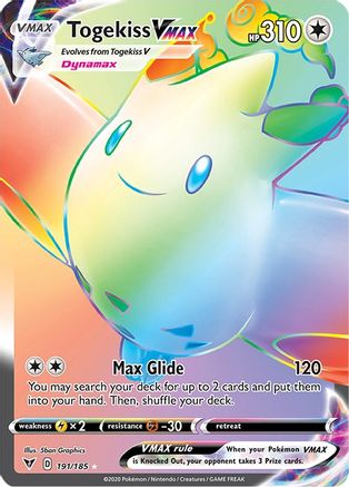 Togekiss VMAX (Secret) 191/185 Holofoil [SWSH: Vivid Voltage] Pokemon Single Pokémon