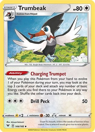 Trumbeak (144/185) Reverse Holofoil [SWSH: Vivid Voltage] Pokemon Single Pokémon