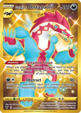 Galarian Obstagoon (Secret) (198/185) Holofoil [SWSH: Vivid Voltage] Pokemon Single Pokémon