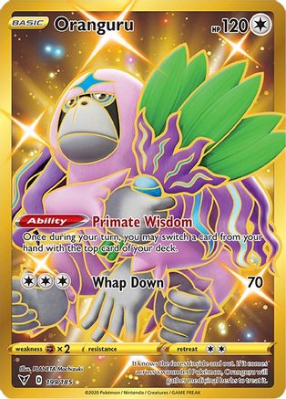 Oranguru (Secret) (199/185) Holofoil [SWSH: Vivid Voltage] Pokemon Single Pokémon