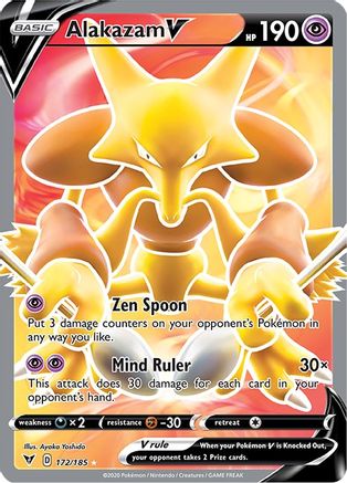 Alakazam V (Full Art) (172/185) Holofoil [SWSH: Vivid Voltage] Pokemon Single Pokémon