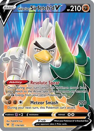 Galarian Sirfetch'd V (Full Art) (174/185) Holofoil [SWSH: Vivid Voltage] Pokemon Single Pokémon