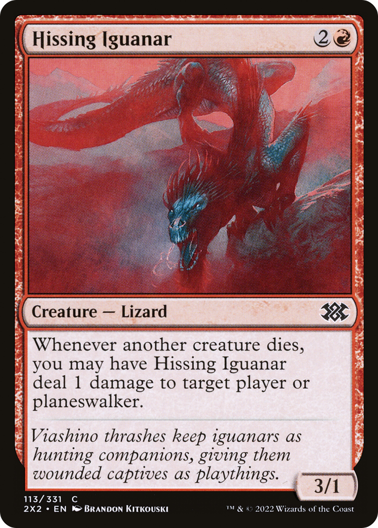 Hissing Iguanar (2X2-113) [Double Masters 2022] MTG Single Wizards of the Coast