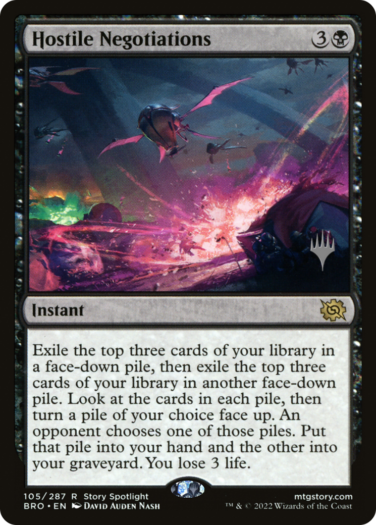 Hostile Negotiations (PPBRO-105P) [The Brothers' War Promos] MTG Single Wizards of the Coast