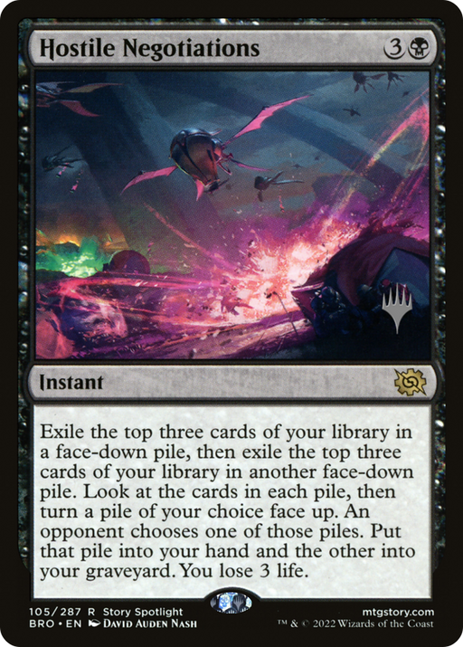 Hostile Negotiations (PPBRO-105P) [The Brothers' War Promos] Foil MTG Single Wizards of the Coast