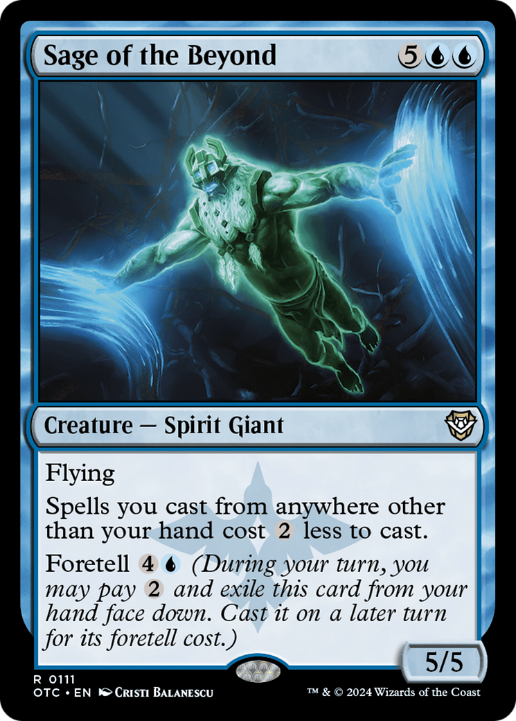 Sage of the Beyond (OTC-111) [Outlaws of Thunder Junction Commander] MTG Single Wizards of the Coast