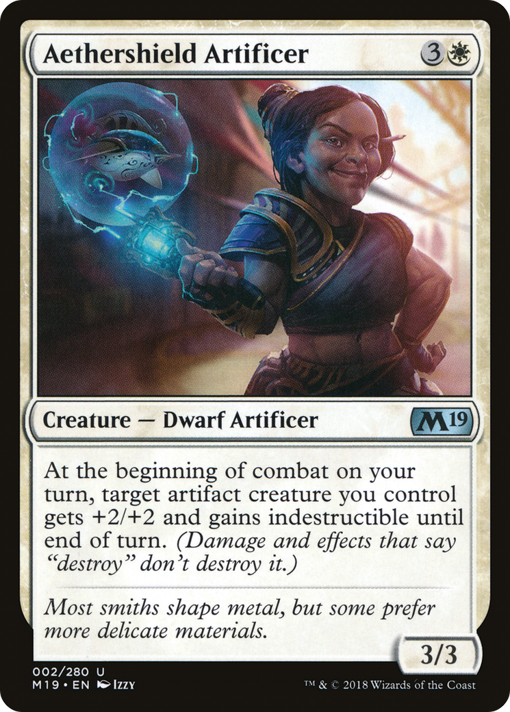 Aethershield Artificer [Core Set 2019] MTG Single Magic: The Gathering