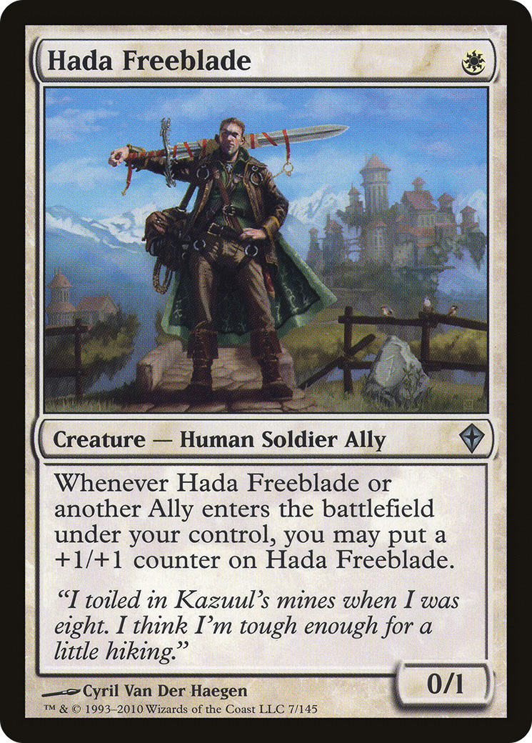 Hada Freeblade (WWK-007) [Worldwake] MTG Single Wizards of the Coast