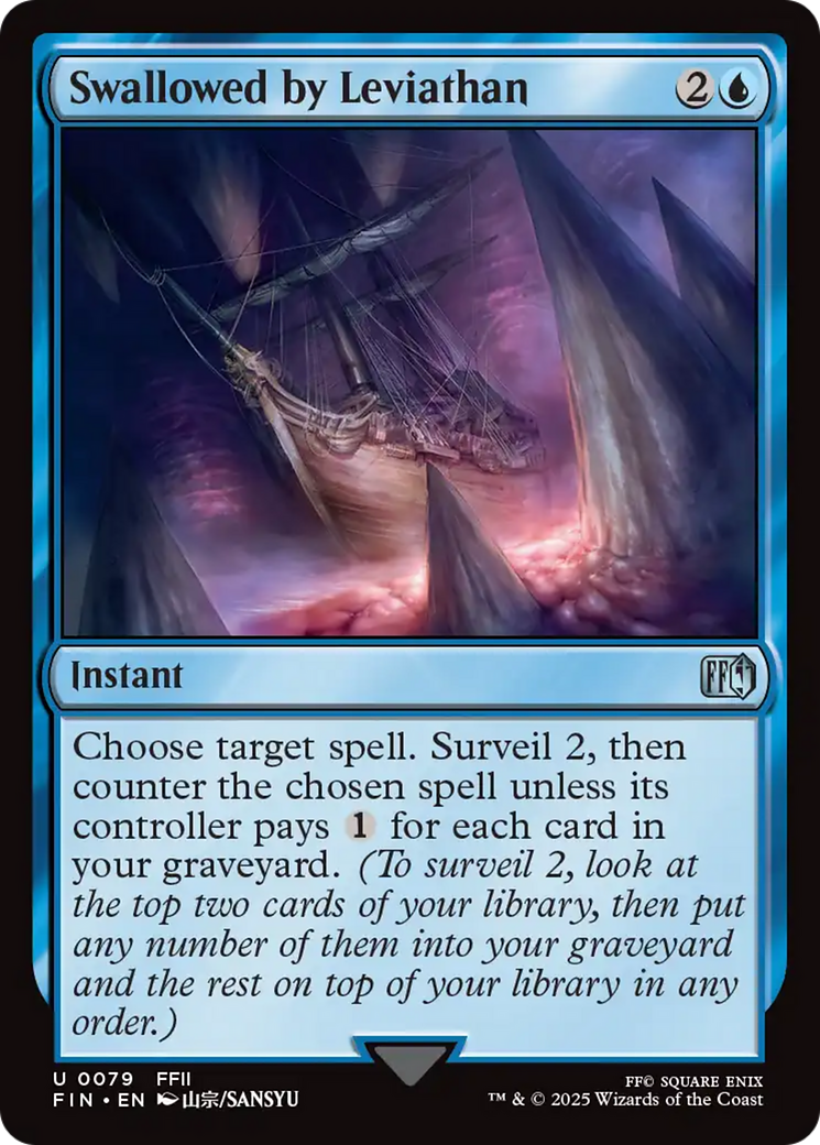 Swallowed by Leviathan (FIN-079) [FINAL FANTASY] Foil MTG Single Wizards of the Coast