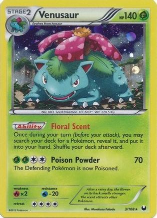 Venusaur - 3/108 (Cosmos Holo) () Holofoil [Misc: Blister Exclusives] Pokemon Single Pokémon