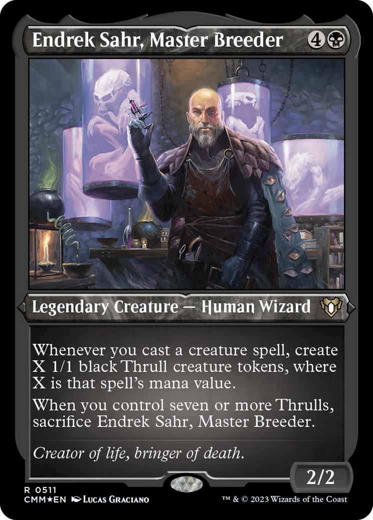 Endrek Sahr, Master Breeder (CMM-511) [Commander Masters] Etched Foil MTG Single Wizards of the Coast