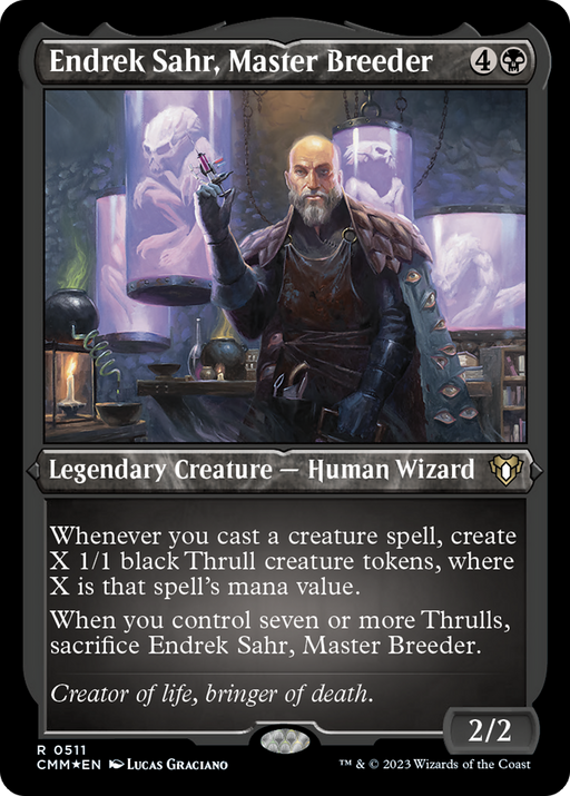 Endrek Sahr, Master Breeder (CMM-511) [Commander Masters] Etched Foil MTG Single Wizards of the Coast