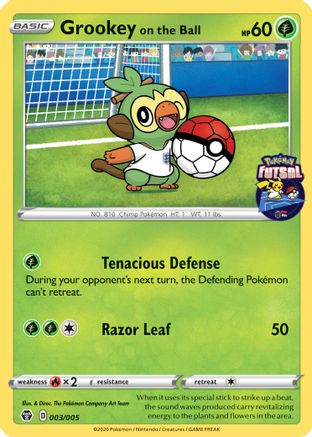 Grookey on the Ball (Pokemon Futsal) 3/5 [Misc: Cards & Products] Pokemon Single Pokémon