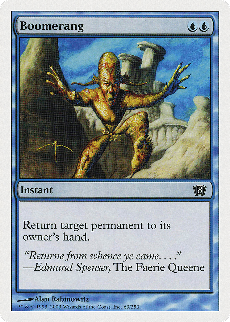 Boomerang (8ED-063) [8th Edition] MTG Single Wizards of the Coast